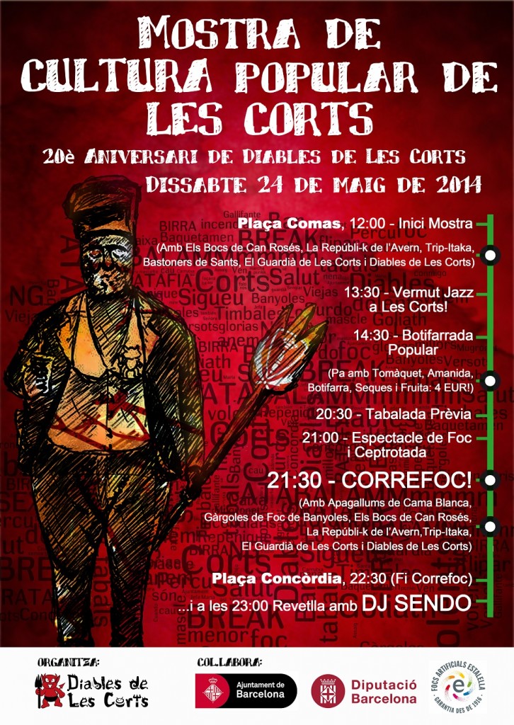 Cartell 20E Diables  de Les Corts REDUITTAMANY