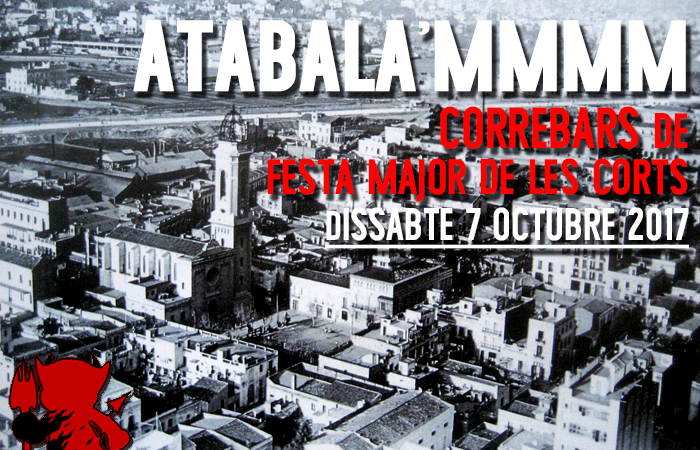 13è ATABALA’Mmmm! – Correbars de Festa Major de Les Corts 2017 @ Plaça Comas | Barcelona | Catalunya | Espanya
